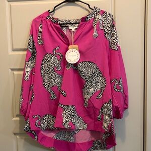 Women’s Pink Leopard Top